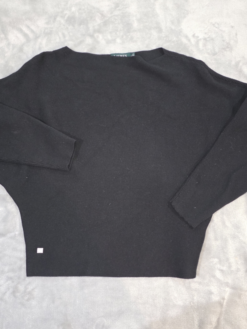 Women's Ralph Lauren Dolman Classic Black Knit Sweater